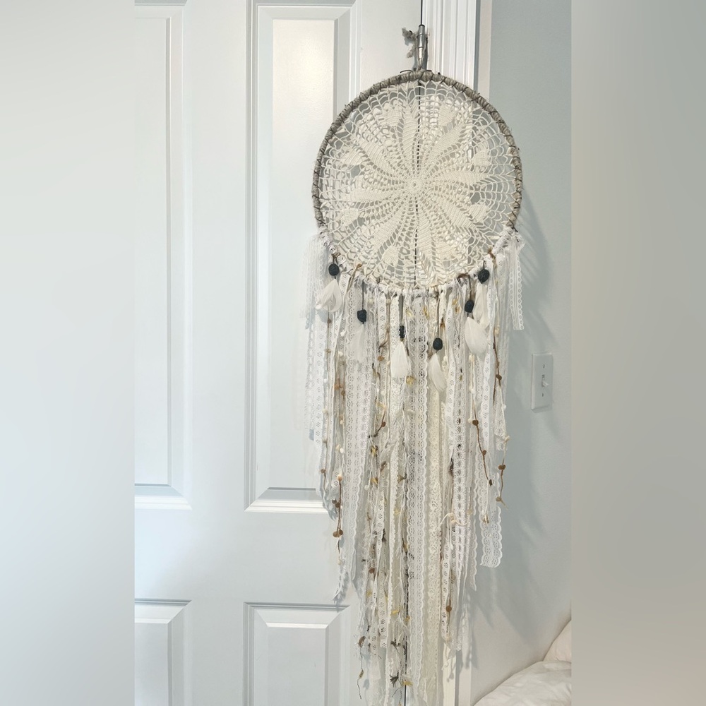 Bohemian White Dreamcatcher